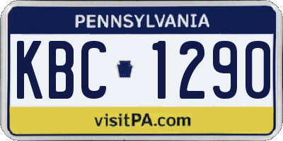 PA license plate KBC1290