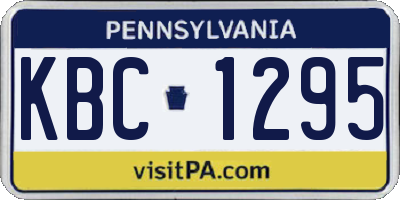 PA license plate KBC1295