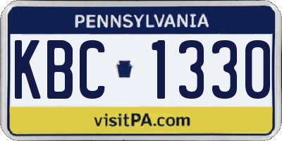 PA license plate KBC1330