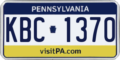 PA license plate KBC1370