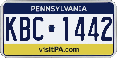 PA license plate KBC1442