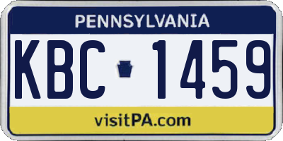 PA license plate KBC1459