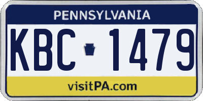 PA license plate KBC1479