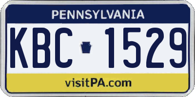 PA license plate KBC1529