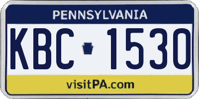 PA license plate KBC1530