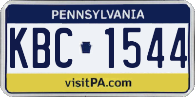 PA license plate KBC1544