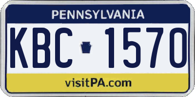 PA license plate KBC1570