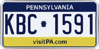 PA license plate KBC1591