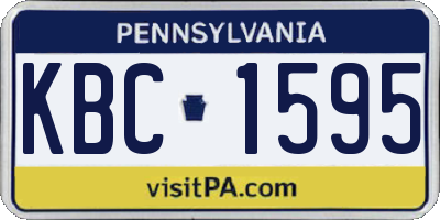 PA license plate KBC1595