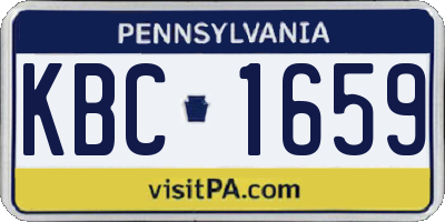 PA license plate KBC1659