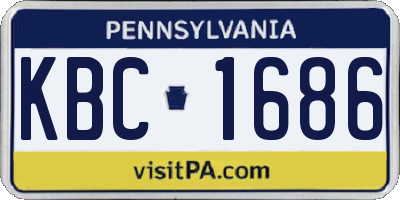 PA license plate KBC1686