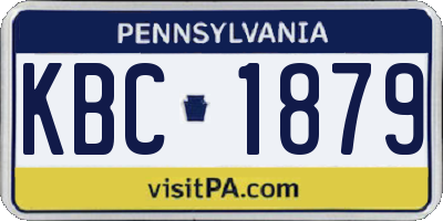 PA license plate KBC1879