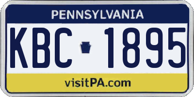 PA license plate KBC1895