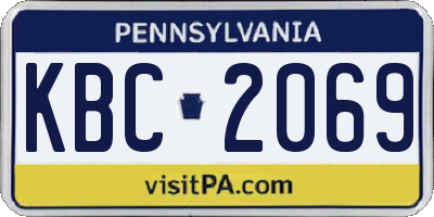 PA license plate KBC2069