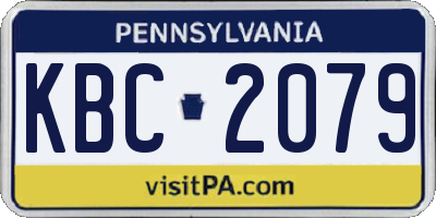PA license plate KBC2079