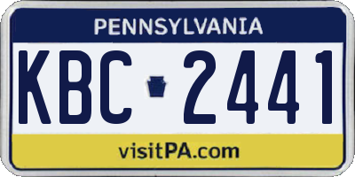 PA license plate KBC2441