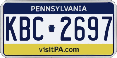 PA license plate KBC2697