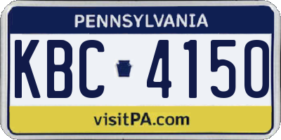 PA license plate KBC4150