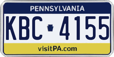 PA license plate KBC4155