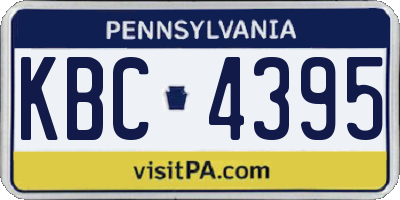 PA license plate KBC4395
