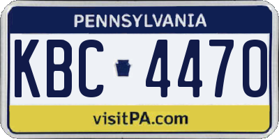 PA license plate KBC4470