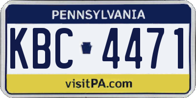 PA license plate KBC4471