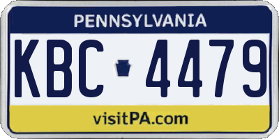 PA license plate KBC4479