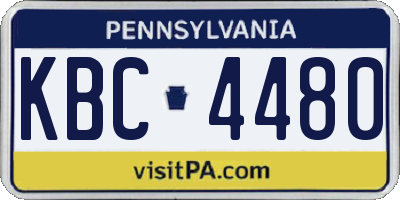 PA license plate KBC4480