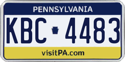 PA license plate KBC4483