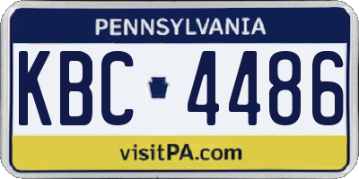 PA license plate KBC4486