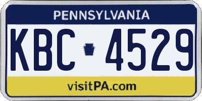 PA license plate KBC4529