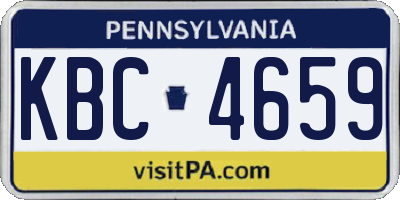PA license plate KBC4659