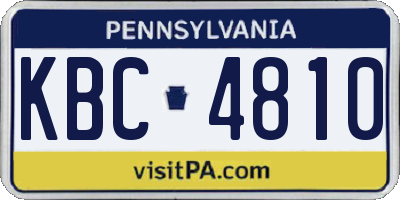PA license plate KBC4810