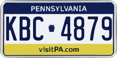 PA license plate KBC4879