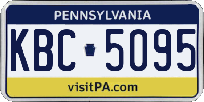 PA license plate KBC5095