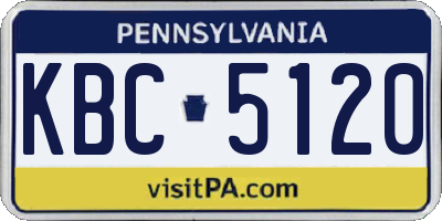 PA license plate KBC5120