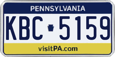 PA license plate KBC5159