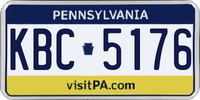 PA license plate KBC5176