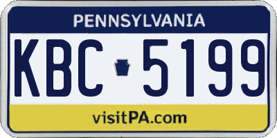 PA license plate KBC5199