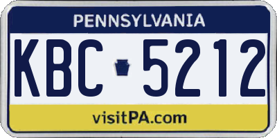PA license plate KBC5212