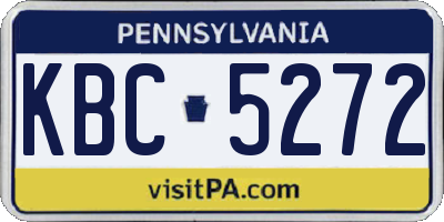 PA license plate KBC5272