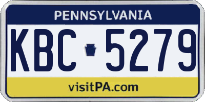 PA license plate KBC5279