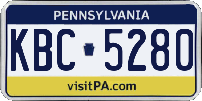 PA license plate KBC5280