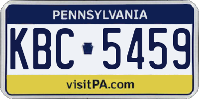 PA license plate KBC5459