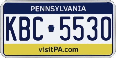 PA license plate KBC5530