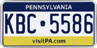 PA license plate KBC5586