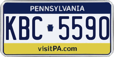 PA license plate KBC5590