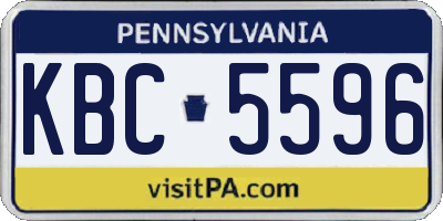 PA license plate KBC5596