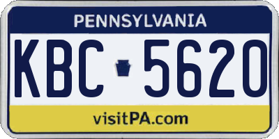 PA license plate KBC5620