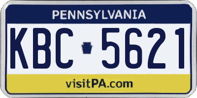 PA license plate KBC5621